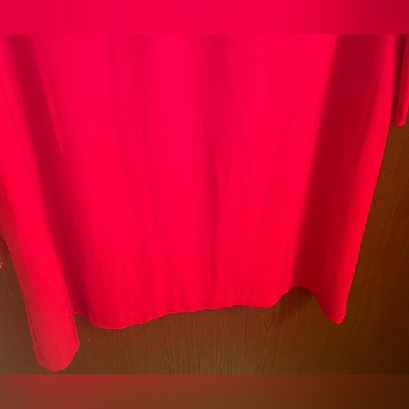 Vince Camuto Red Casual Formal Full Zipper Back  Long Sleeve Dress Sz-12 - Picture 4 of 7